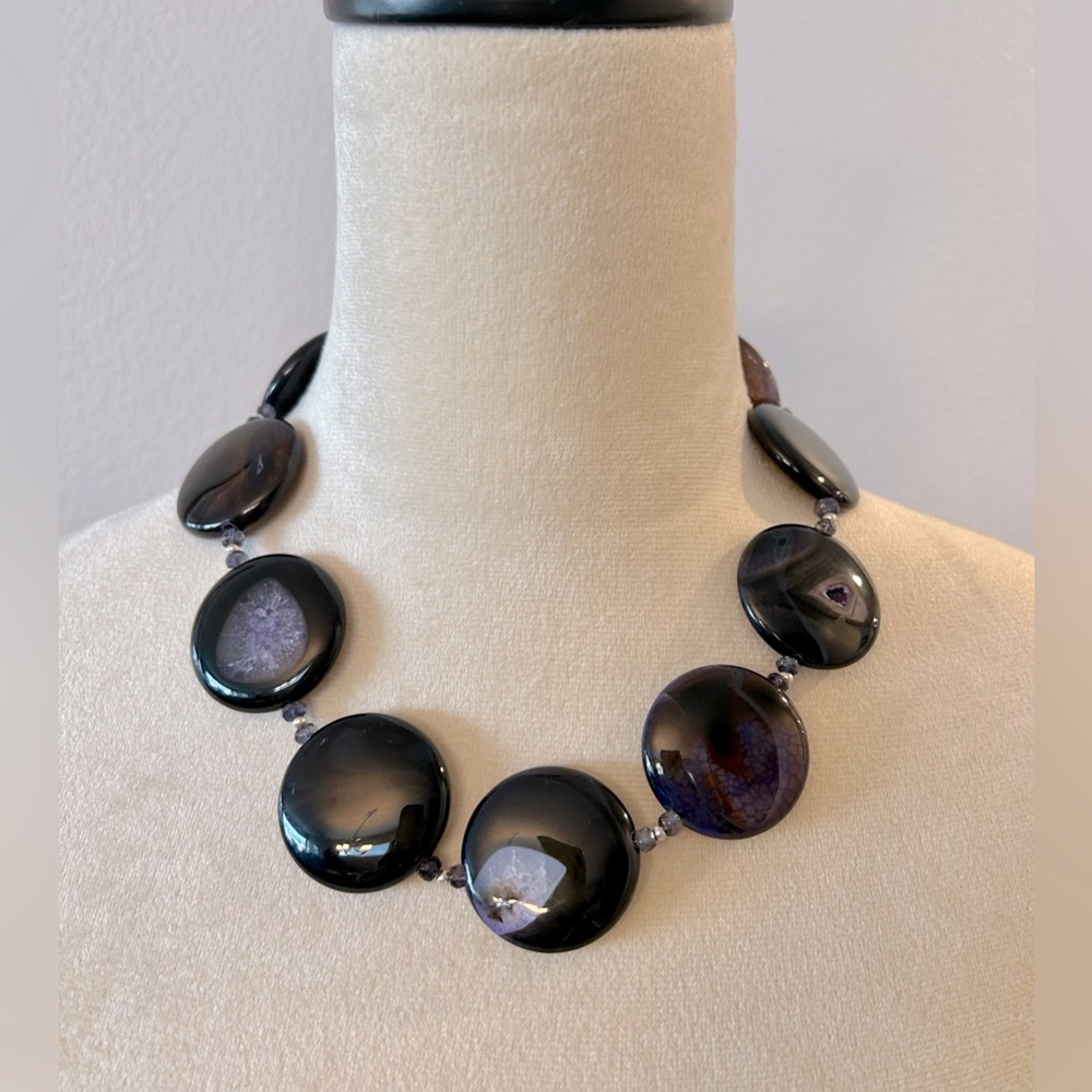 Studio Barse Black and Purple Necklace